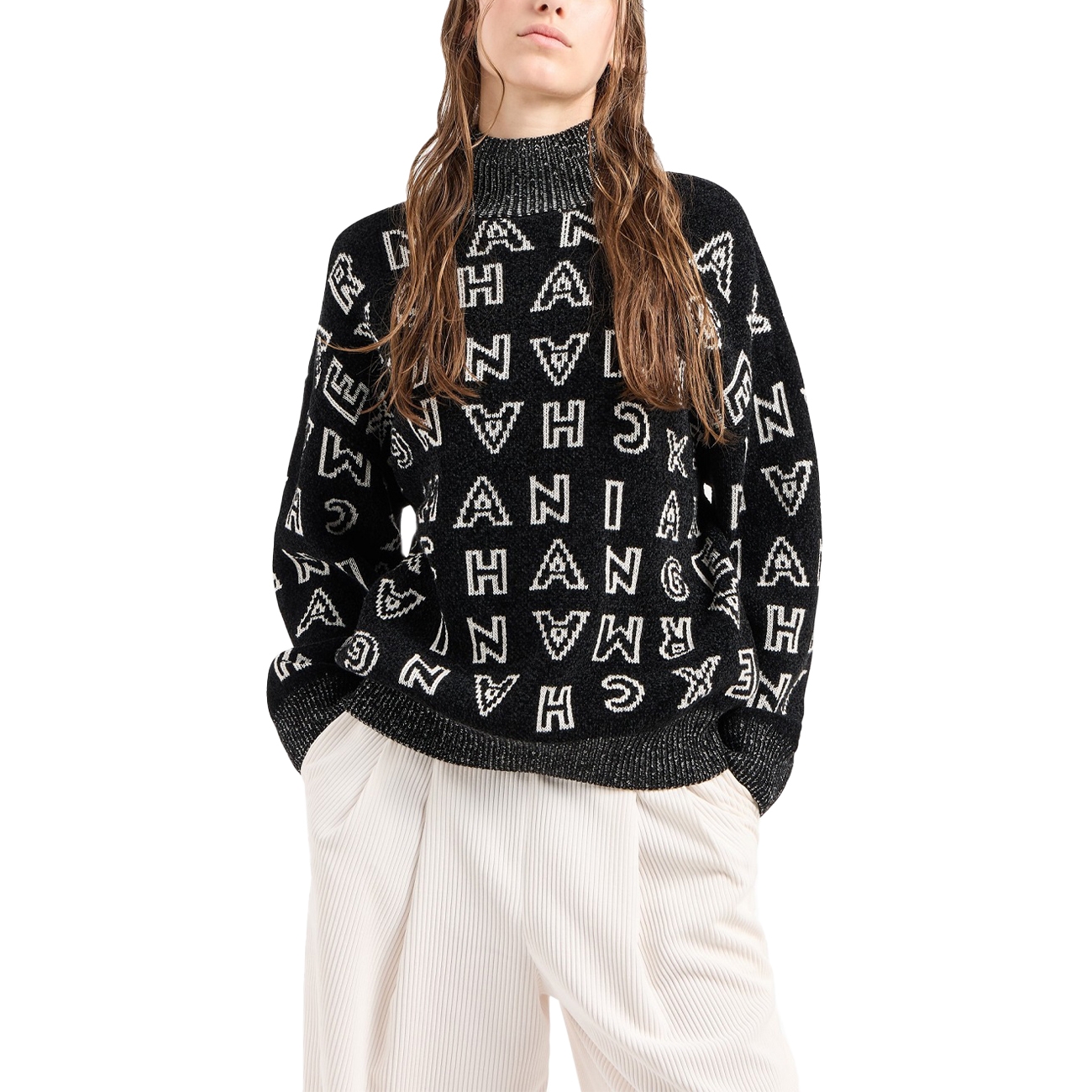 Armani Exchange Bluze Women's Knit Turtleneck Black XS