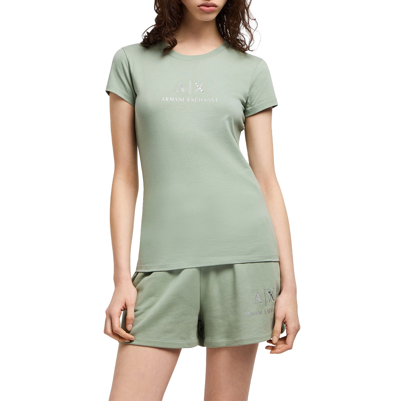 Armani Exchange Tricouri Slim Fit T-Shirt Green S