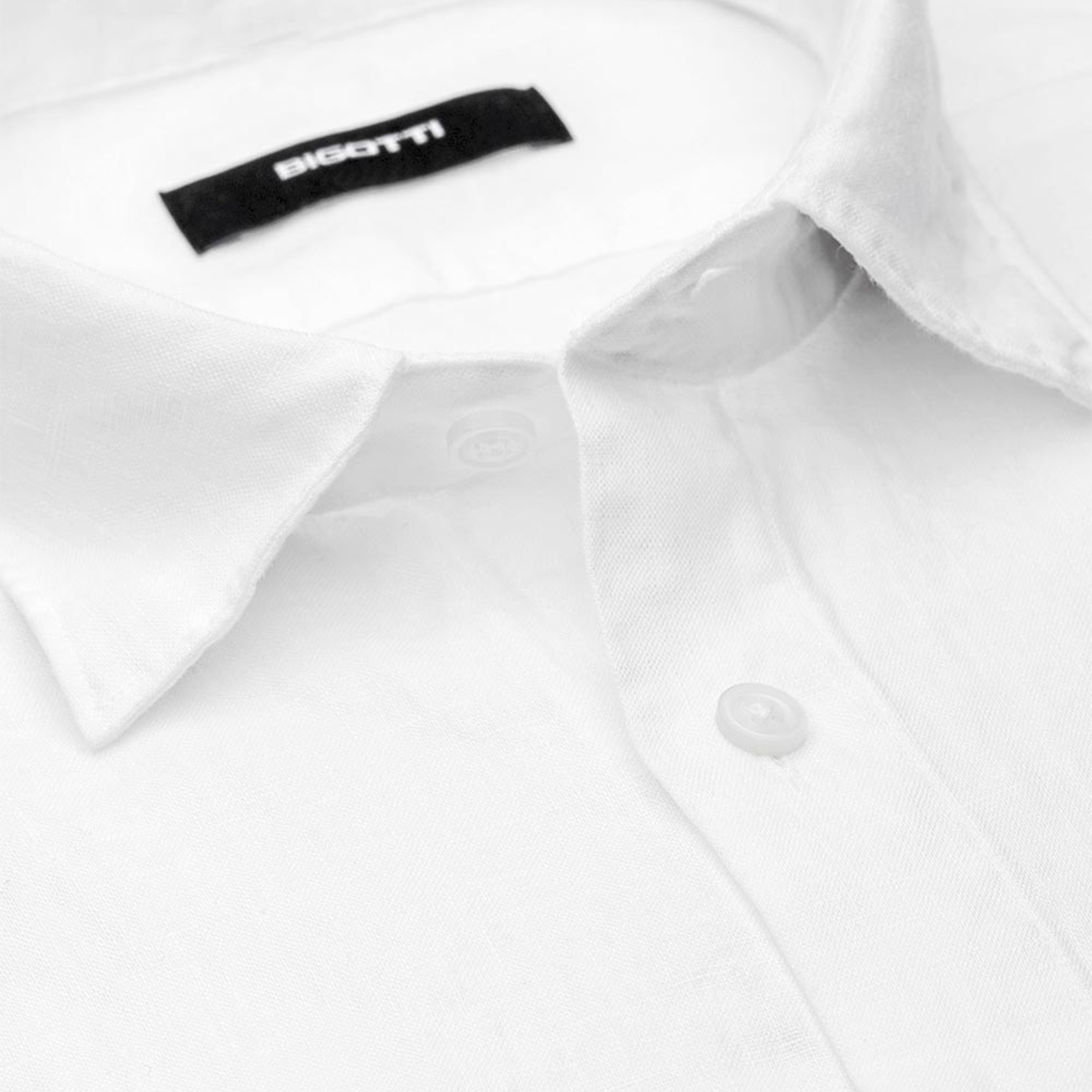 Bigotti Camasi Camasa Din 100% In Slim Uni Alba  L