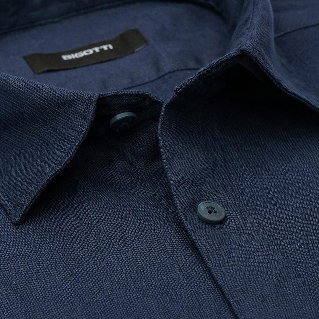 Bigotti Camasi Camasa Din In Slim Bleumarin Uni  M