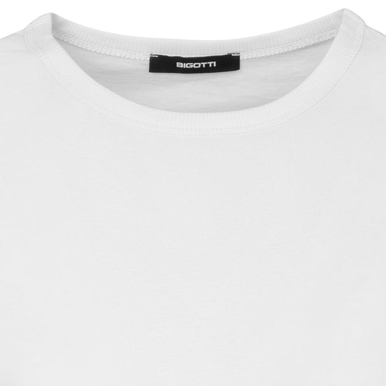 Bigotti Tricouri Tricou Slim Alb Guler Rotund Bumbac 100% XL