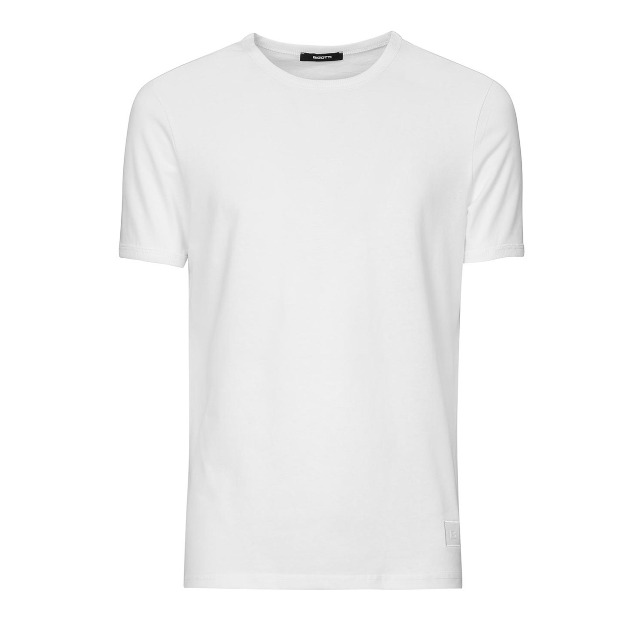 Bigotti Tricouri Tricou Slim Alb Guler Rotund Bumbac 100% XL