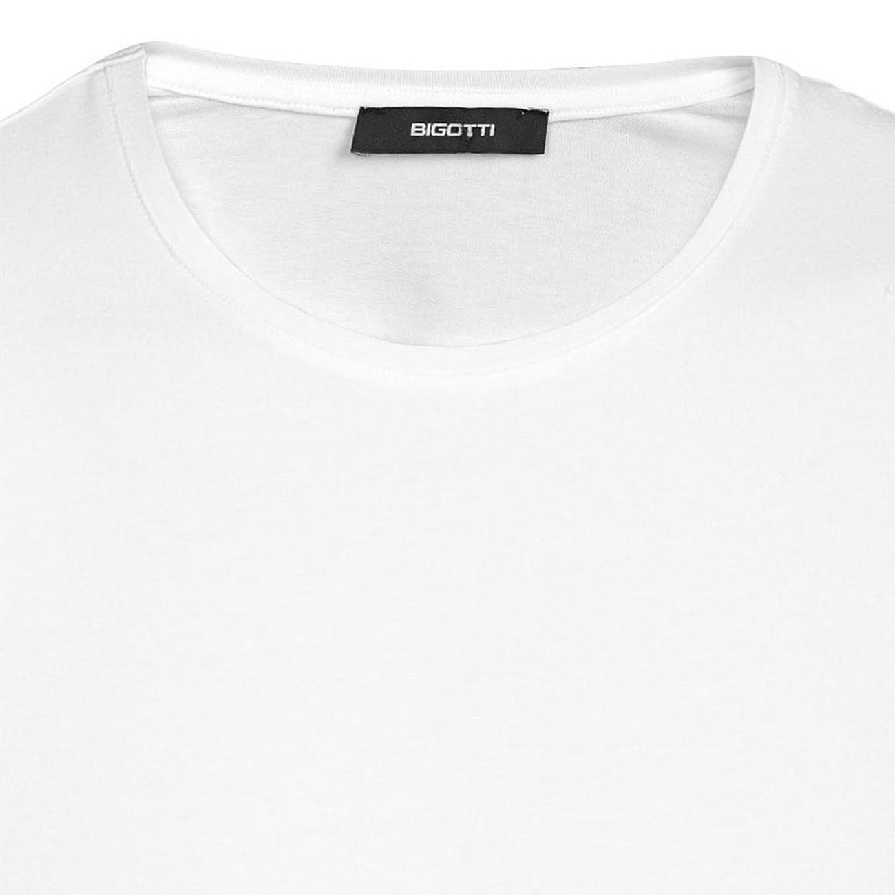 Bigotti Tricouri Tricou Slim Alb Guler Rotund Bumbac 95% XL