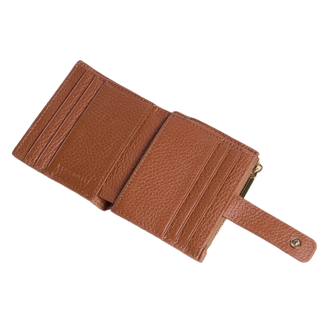 Coccinelle Portofele Metallic Soft Coccinelle Logo Cognac 