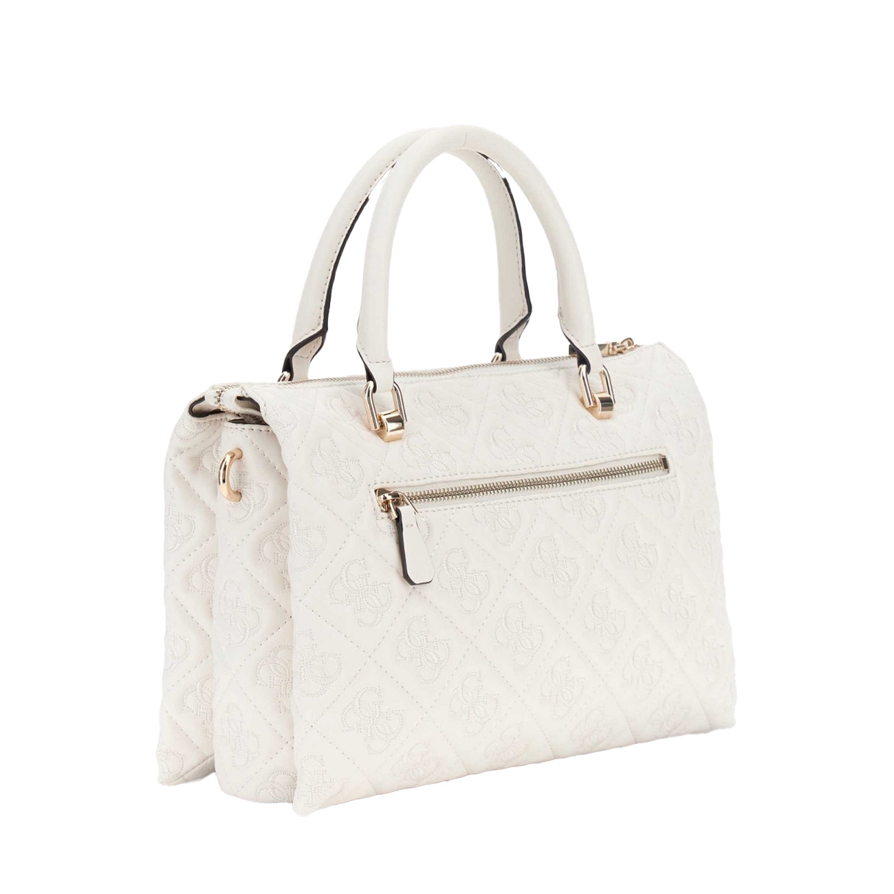 Guess Genti de mana Adelasia Multi Comp Satchel Off White 