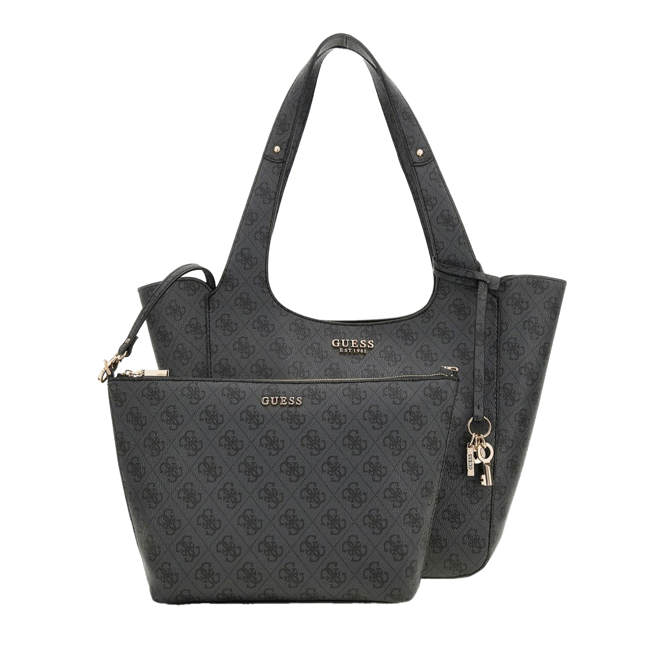 Guess Genti de mana Calista 2 in 1 Tote Coal Logo 