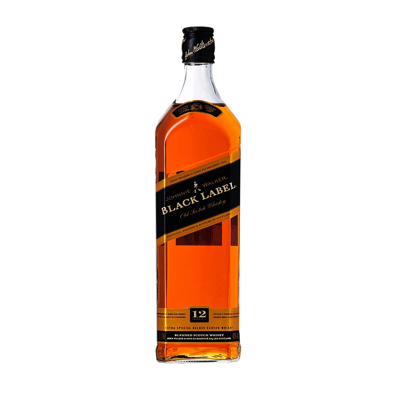 Johnnie Walker  Whisky scotian Black Label 12 Year Old 1000 ml