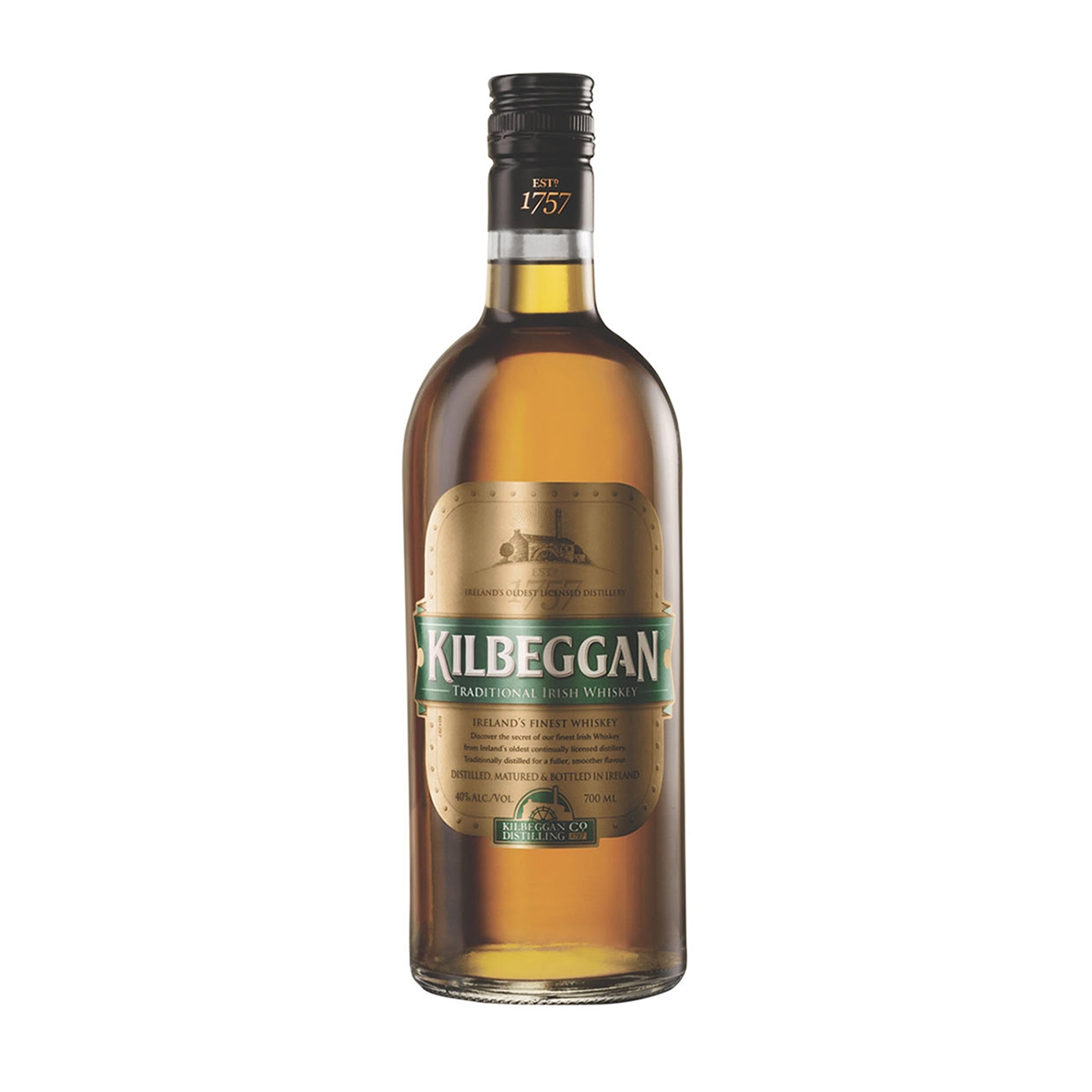 Kilbeggan Whiskey irlandez TRADITIONAL IRISH WHISKY 1000 ml