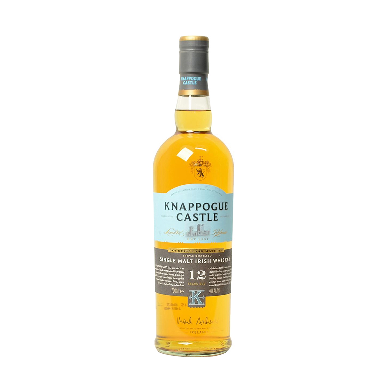 Knappogue Castle Whiskey irlandez  12YO 700 ml