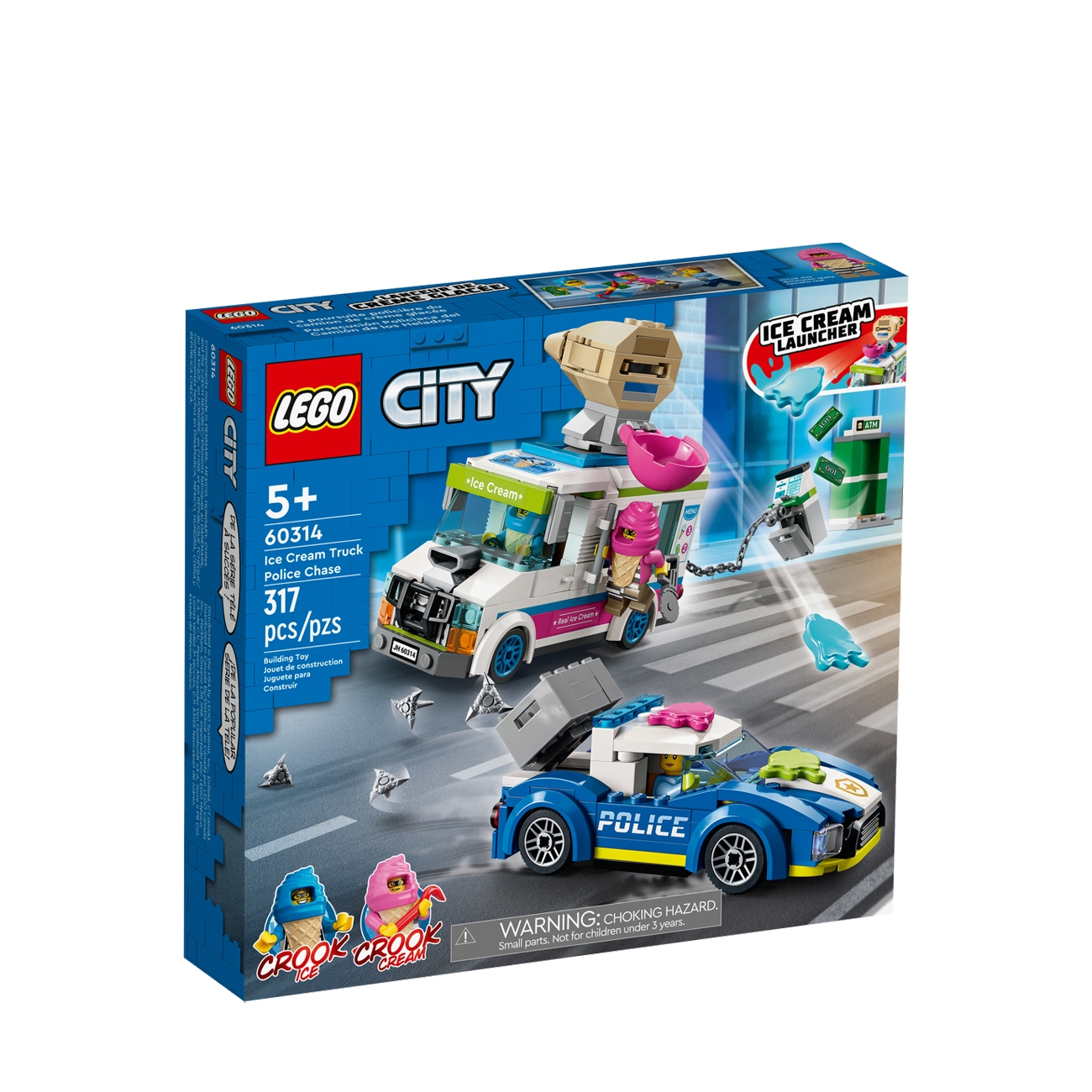 Lego Jocuri de construit City Ice Cream Truck Police Chase 60314 