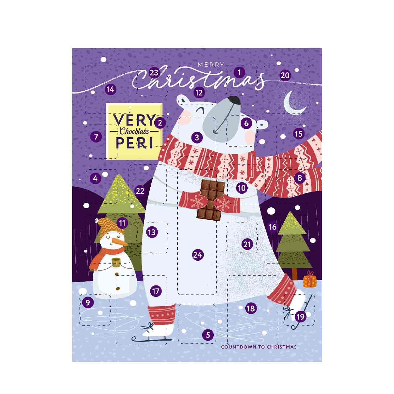 Millennium Praline Very Peri Xmas Advent Calendar 220 gr