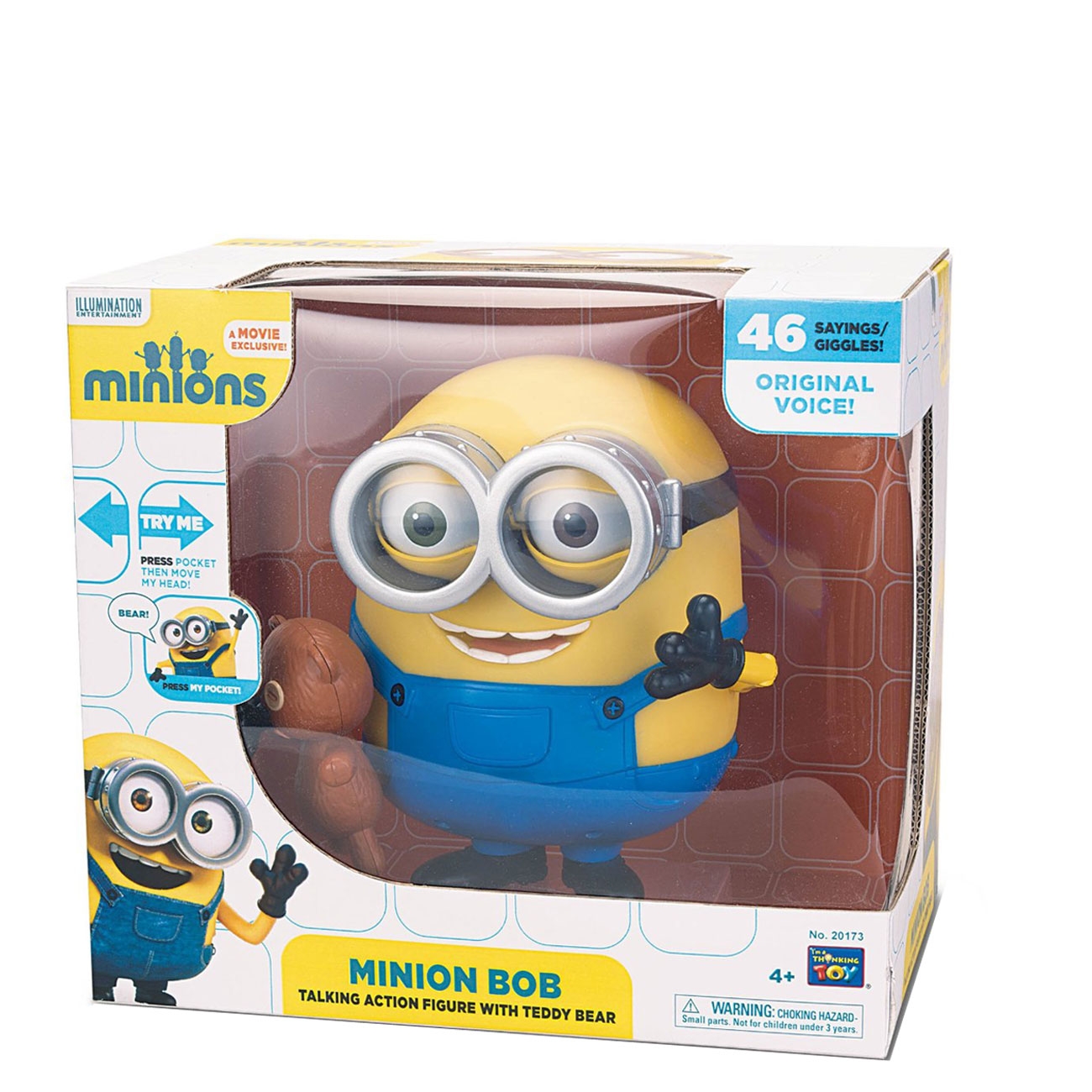 Minions Figurine TALKING BOB WITH TEDDY BEAR 