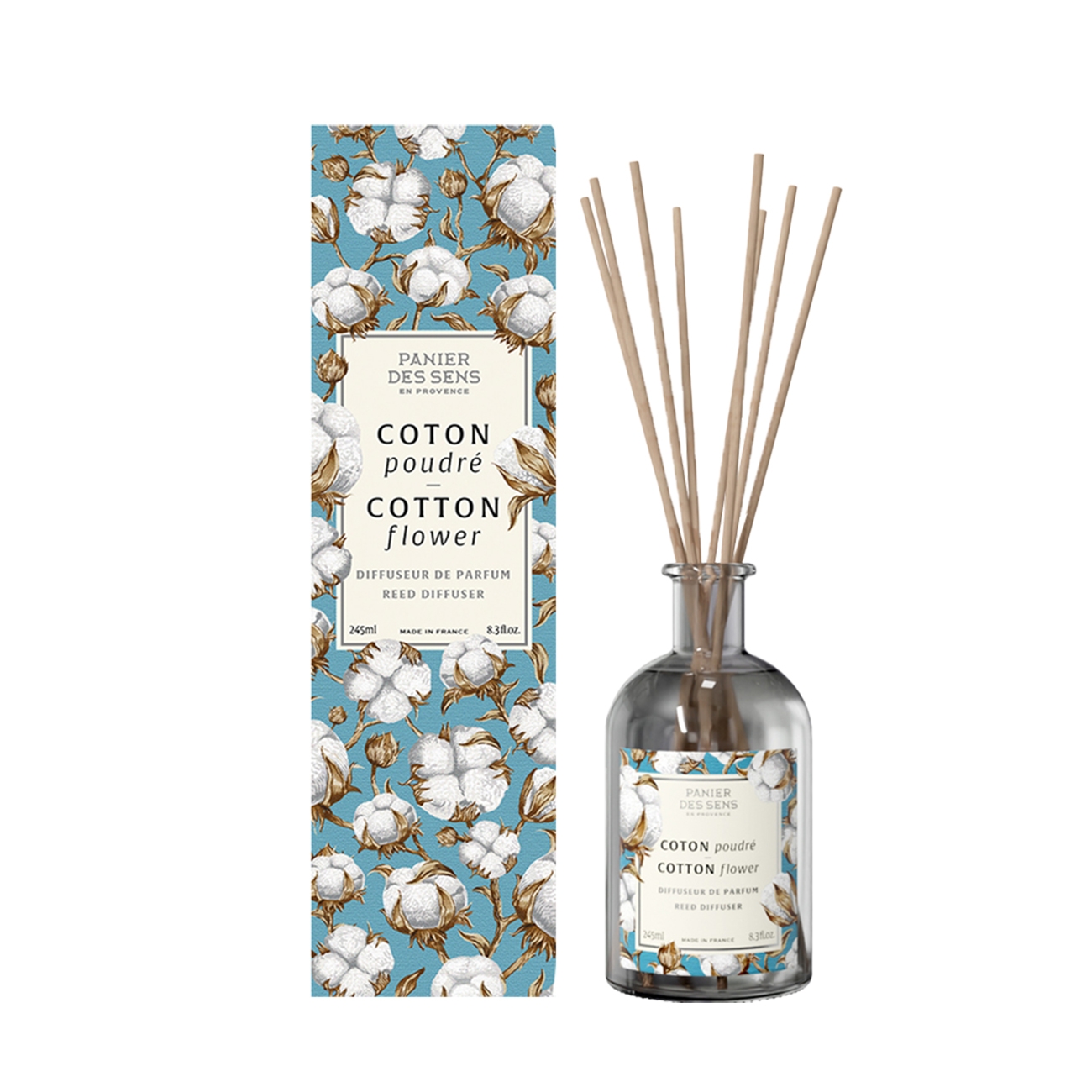 Panier des Sens Pentru casa Cotton Flower Reed Diffuser  245 ml