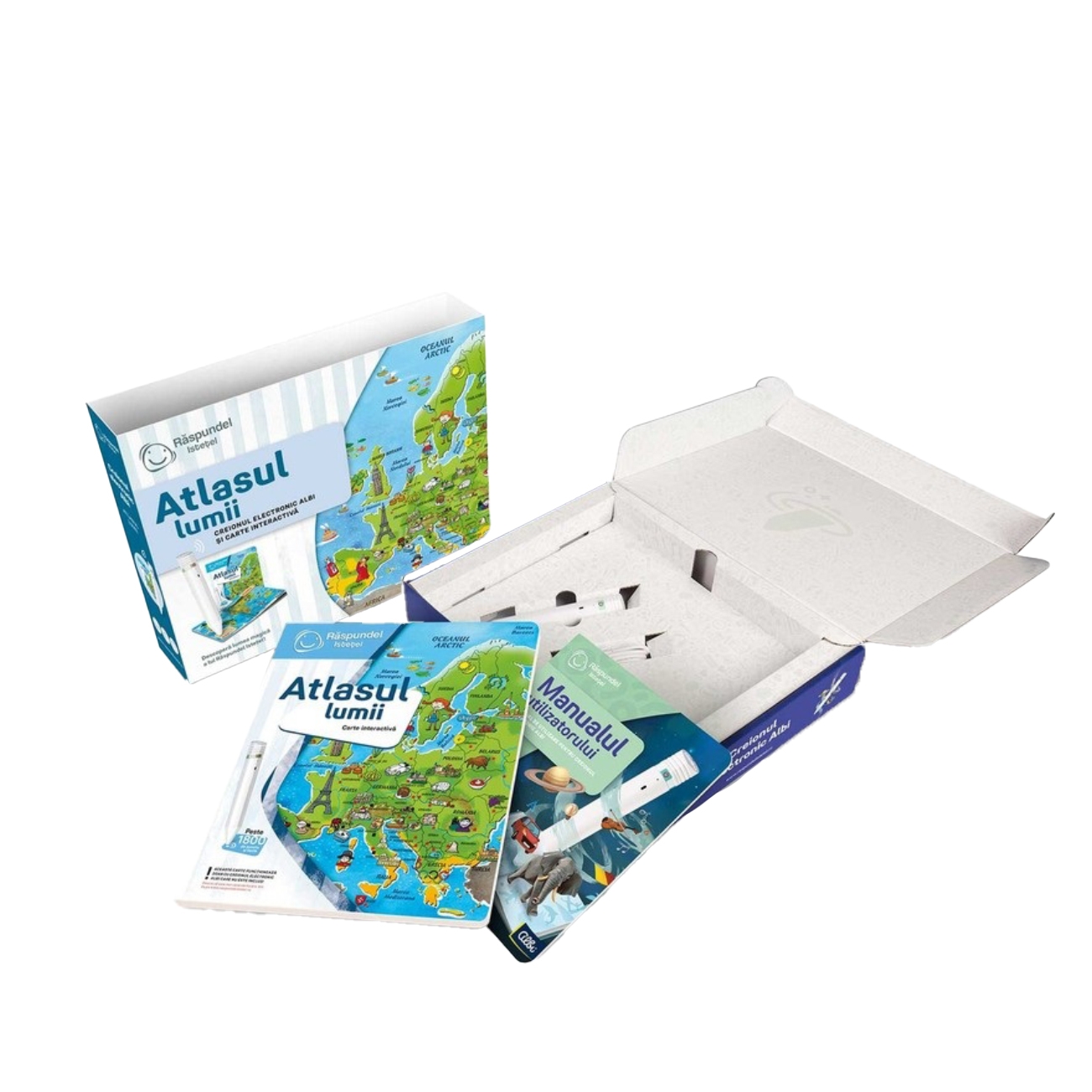 Raspundel Istetel Creative Carte si Creion Atlasul Lumii 