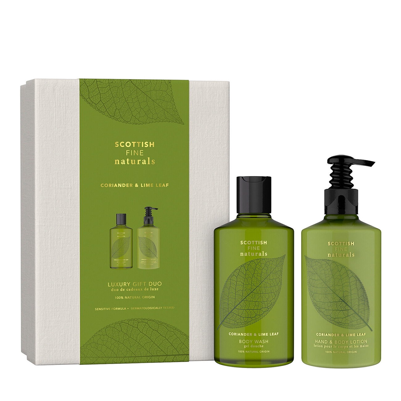Scottish Fine Soaps Seturi Coriander & Lime Leaf Luxury Gift Set  600 ml