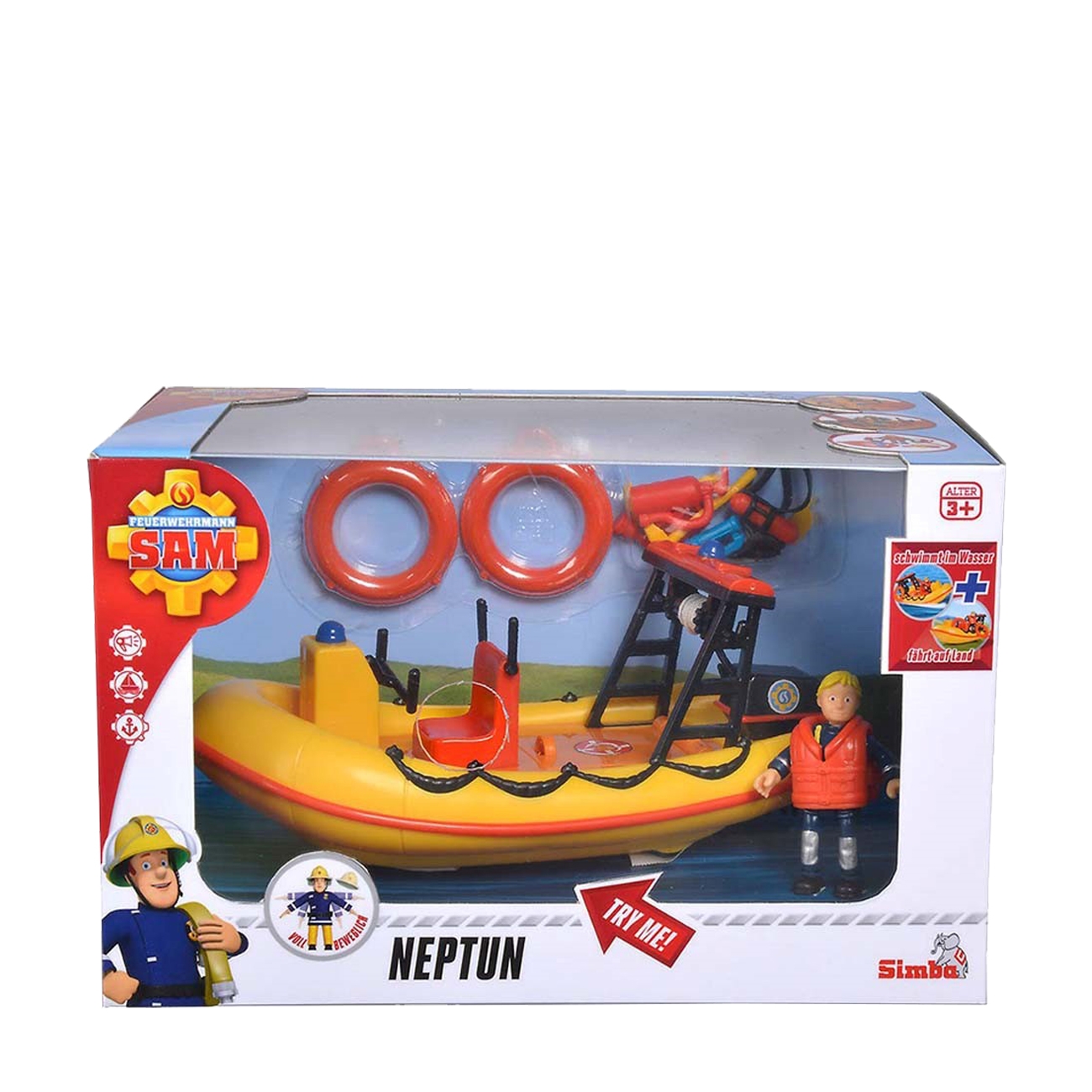 Simba Toys Figurine Pompierul Sam Barca Neptun Cu Figurina Si Accesorii 