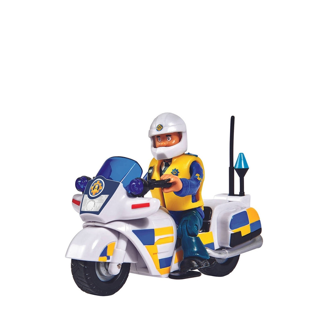 Simba Toys Figurine Pompierul Sam Police Motocicleta Figurina  