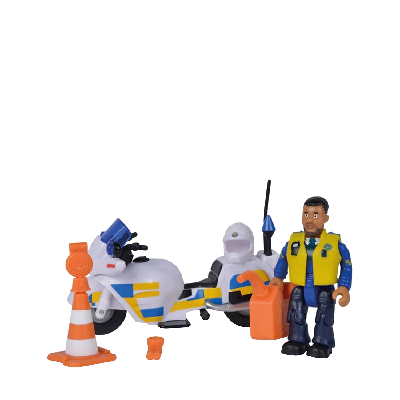 Simba Toys Figurine Pompierul Sam Police Motocicleta Figurina  