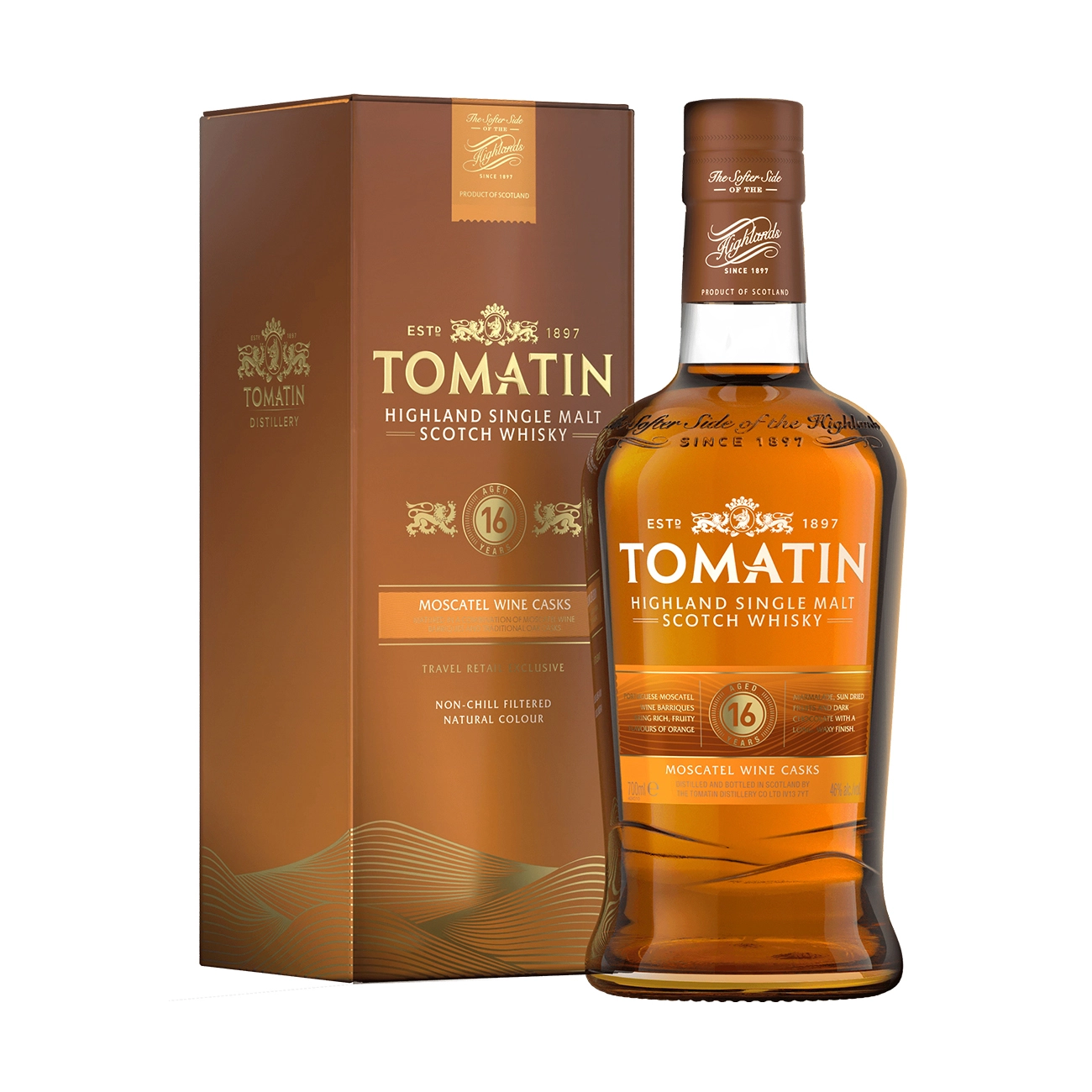Tomatin Whisky scotian 16 Years Old Moscatel Wine Barriques 700 ml